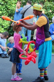 Sculpture sur ballons, clown, déambulation